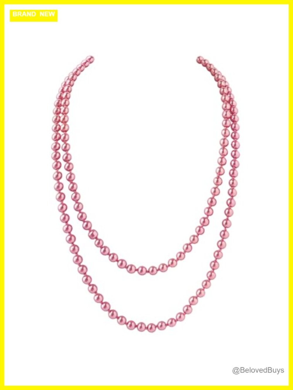 Long Faux Pearl Necklace 59 Inch 1920s Gatsby Style
